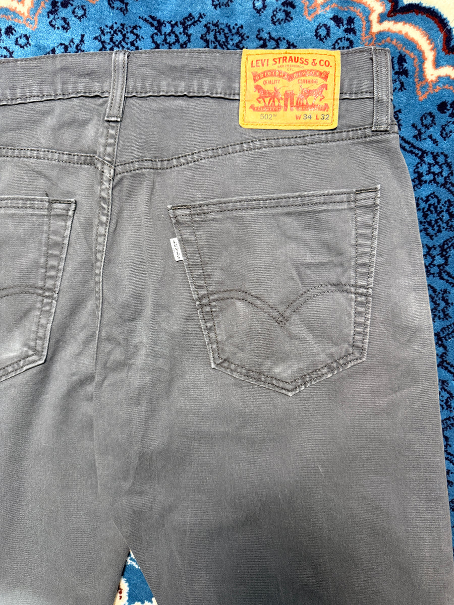 Levi's Grey 502 Regular Tapered Jeans - 34