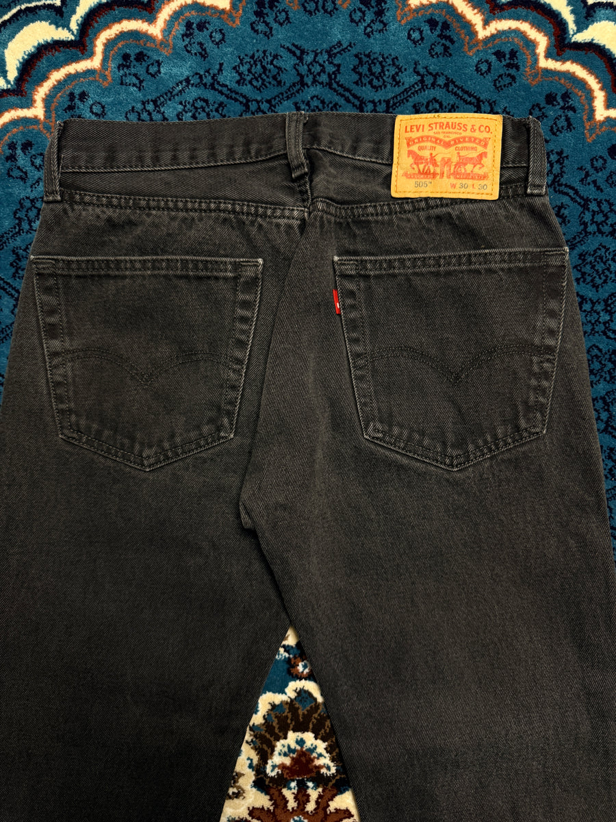 Levi's Black Faded 505 Regular Straight Fit - 30