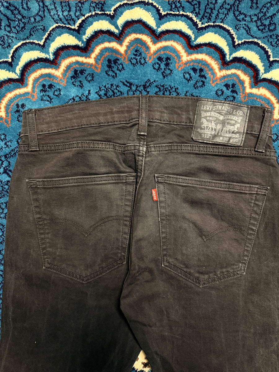Levi's Black Faded 512 Slim Tapered Jeans - 30
