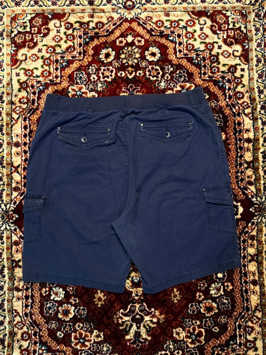 Lee Navy Blue Relaxed Fit Mid Rise Cargo Shorts - XXL