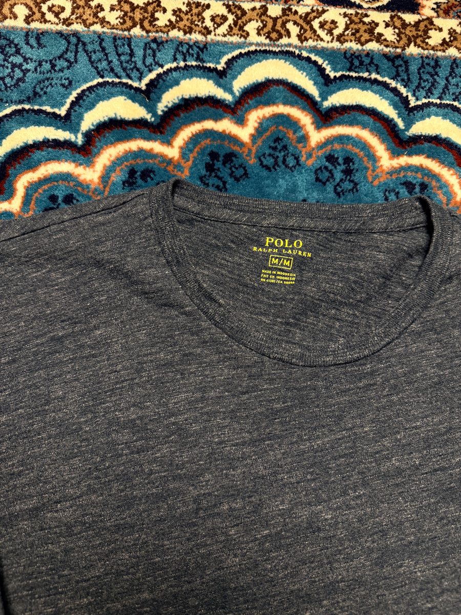 Polo Ralph Lauren Bluish Grey Long Sleeve Crewneck Tee - M