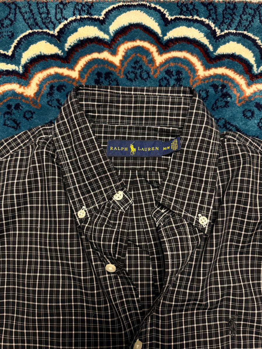 Ralph Lauren Check Black Slim Fit Shirt - M