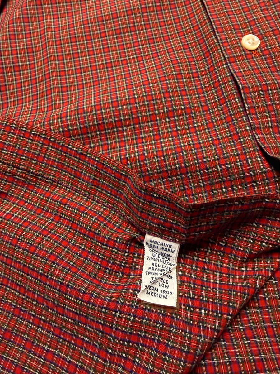 Ralph Lauren Check Red Yarmouth Cotton Shirt - M