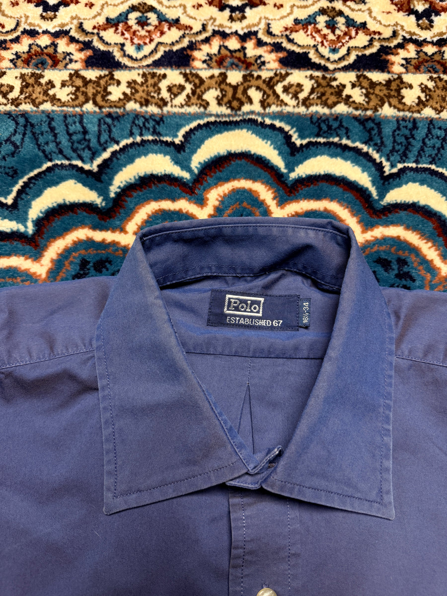 Polo By Ralph Lauren 1967 Vintage Blue Shirt - L