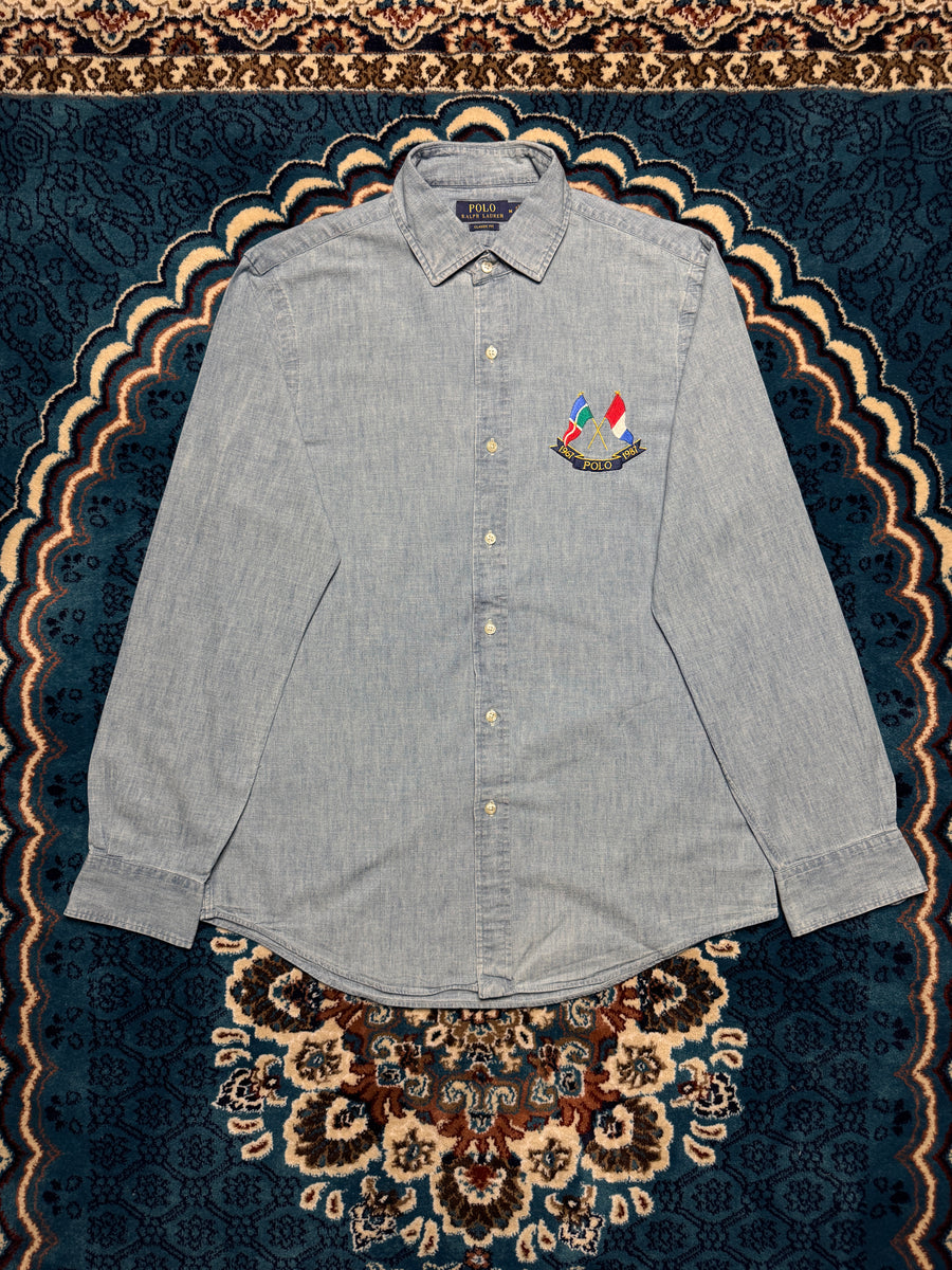 Ralph Lauren Vintage Denim Style 1967 Olympics Classic Fit Shirt - M