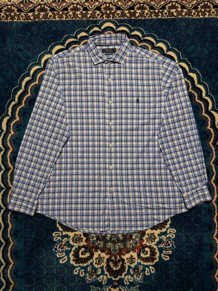 Ralph Lauren Check Blue Performance Shirt - XL