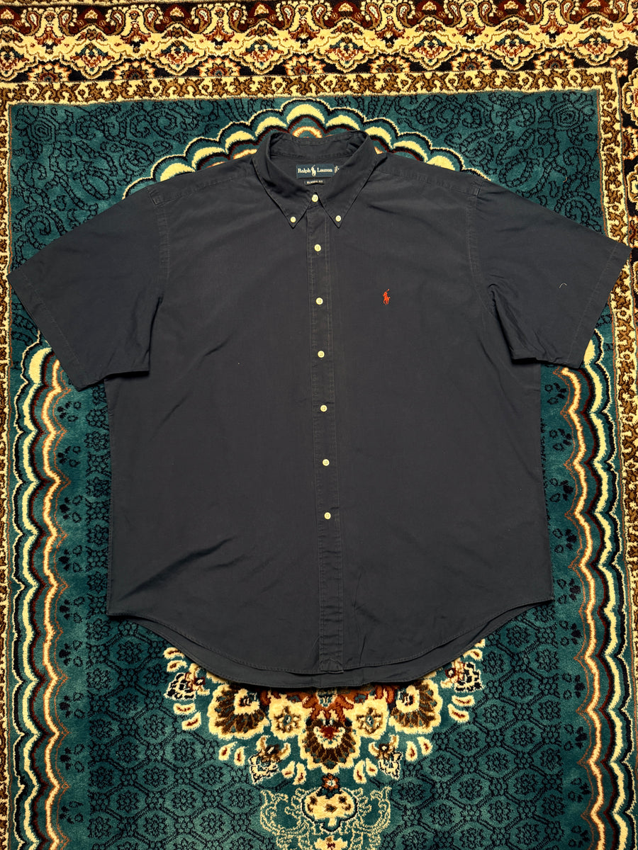 Ralph Lauren Navy Blue Half Sleeve Classic Fit Shirt - XXL