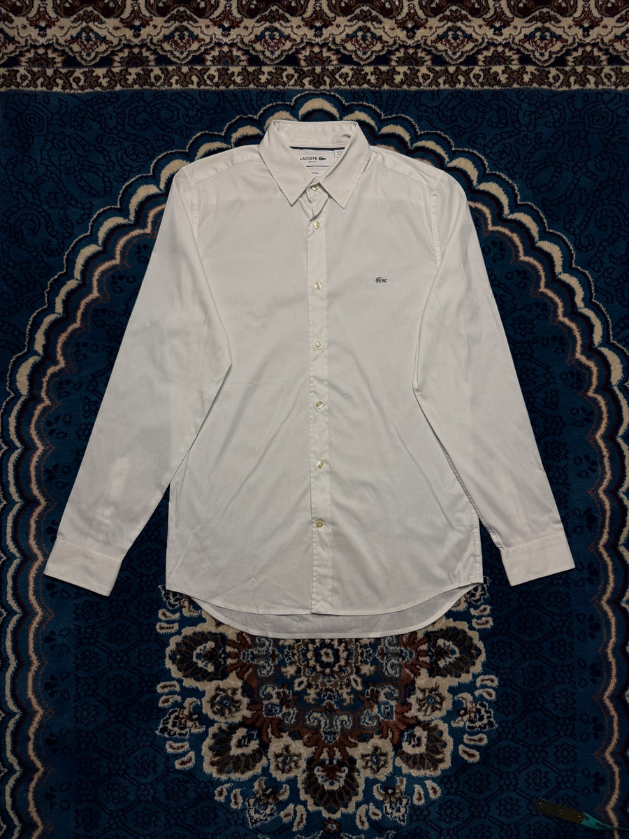 Lacoste White Slim Fit Stretch Shirt - S