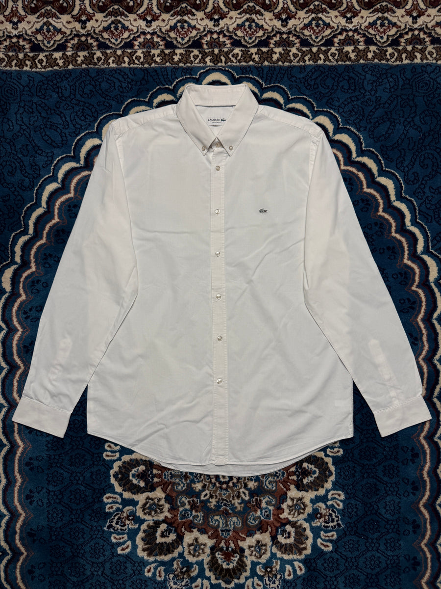 Lacoste White Regular Fit Shirt - L