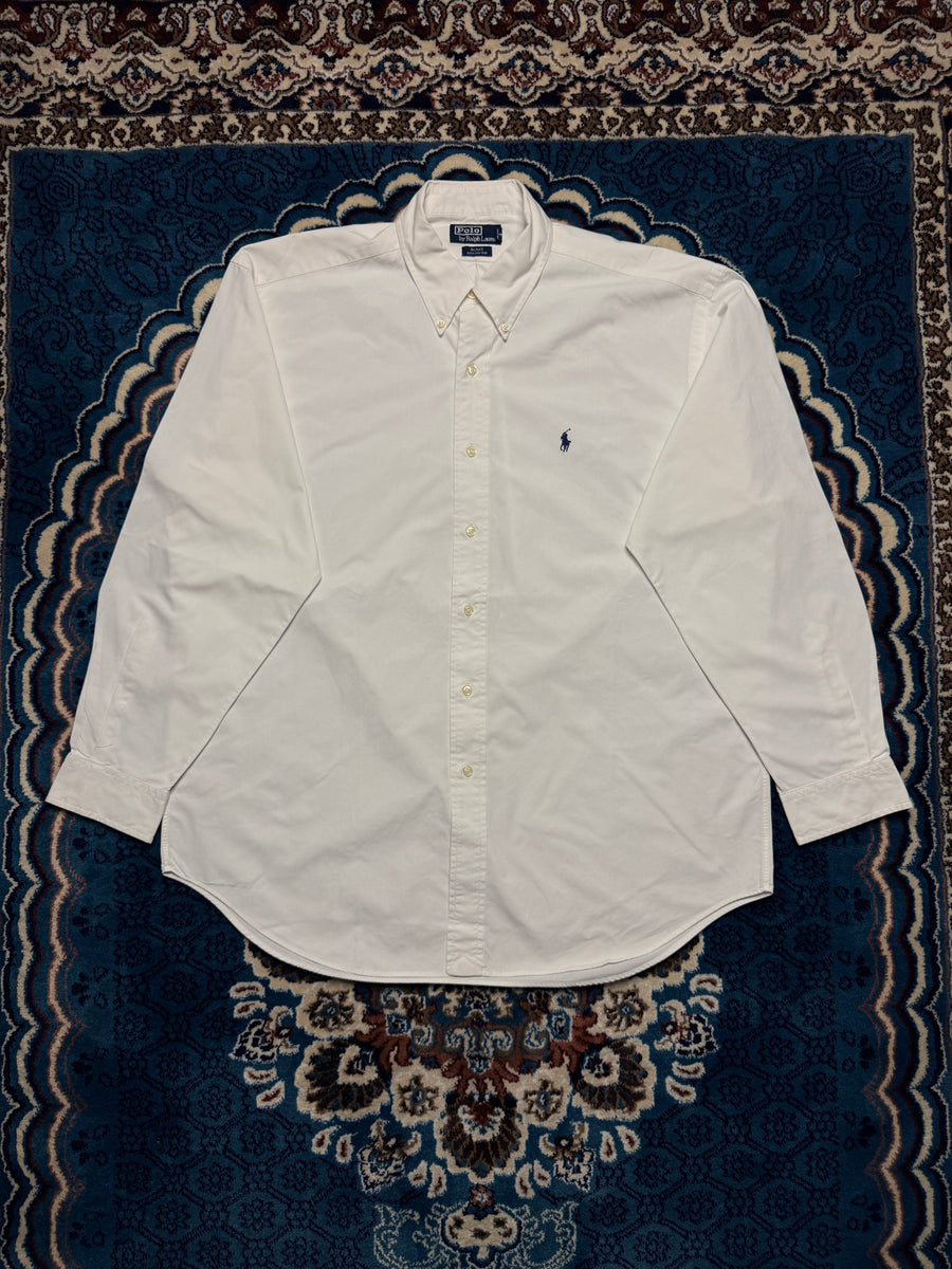 Ralph Lauren White Blake 100% Cotton Shirt - L