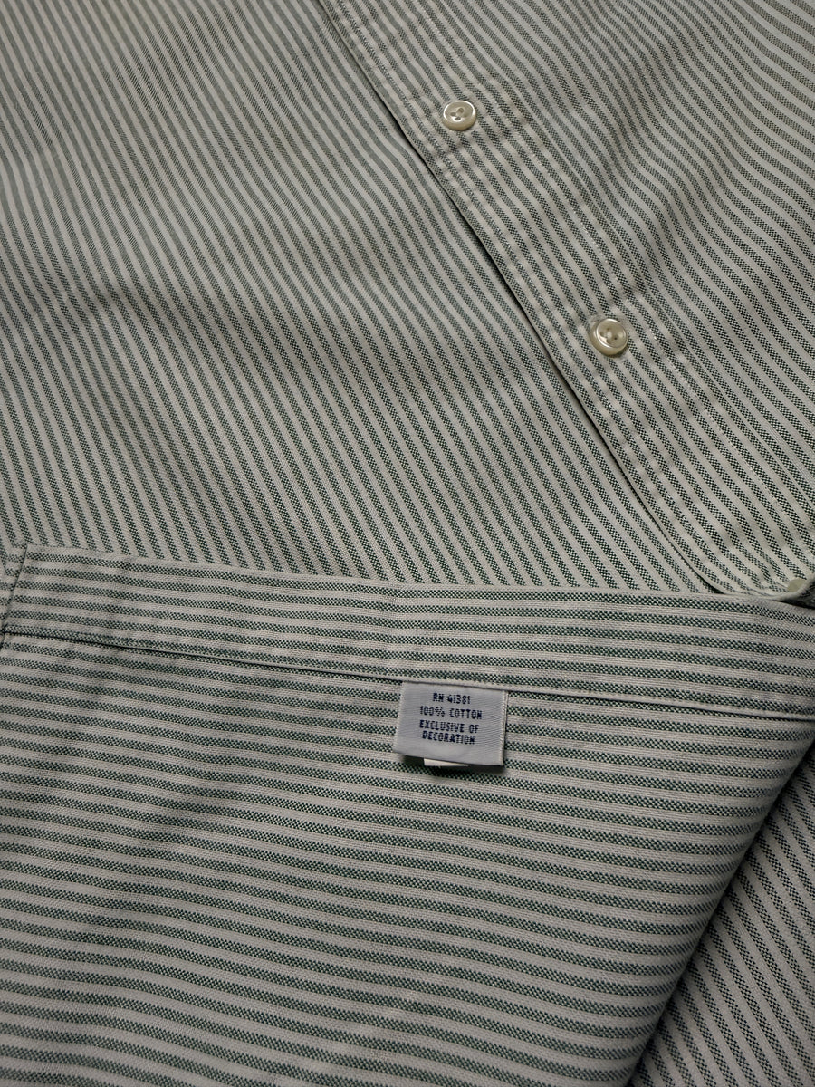 Ralph Lauren Stripe Light Green Classic Fit Shirt - XXL
