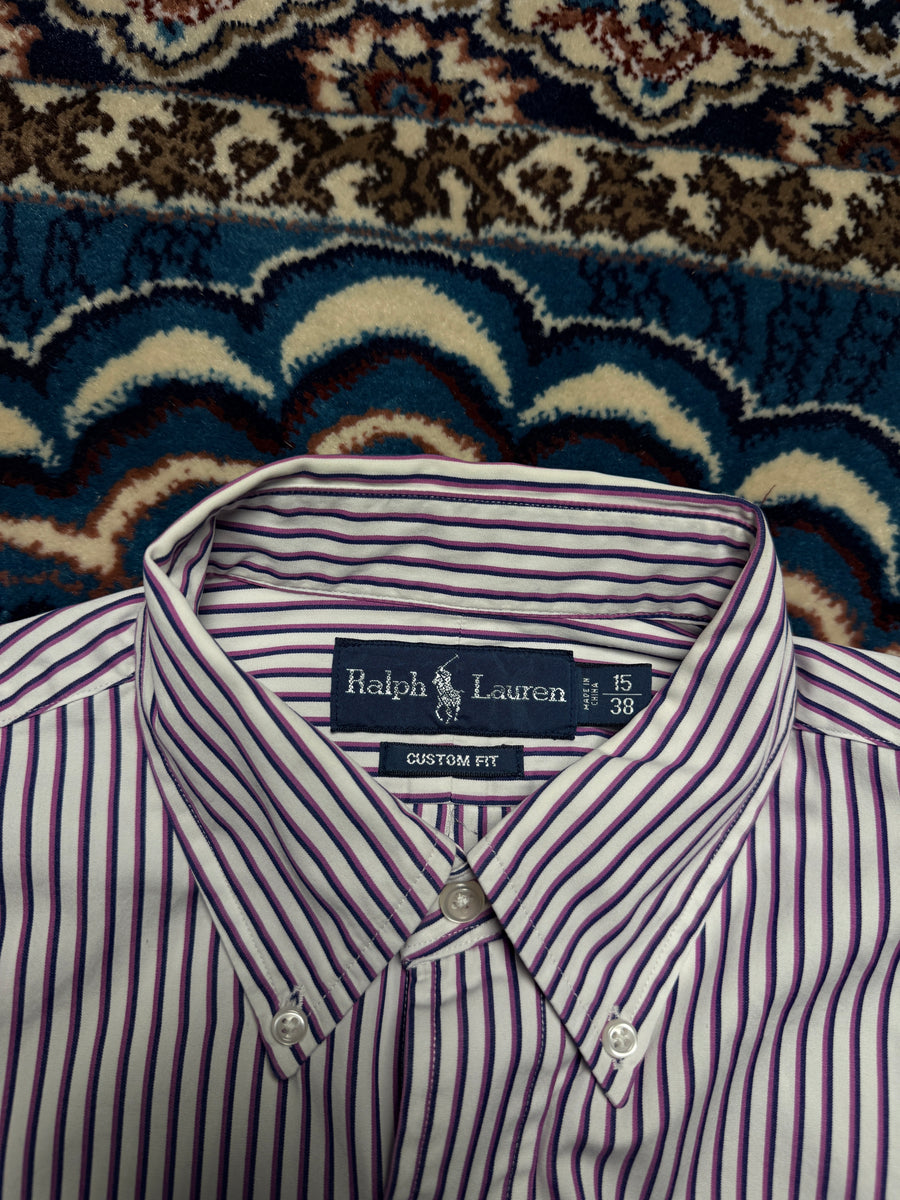 Ralph Lauren Stripe Purple Custom Fit Shirt - S