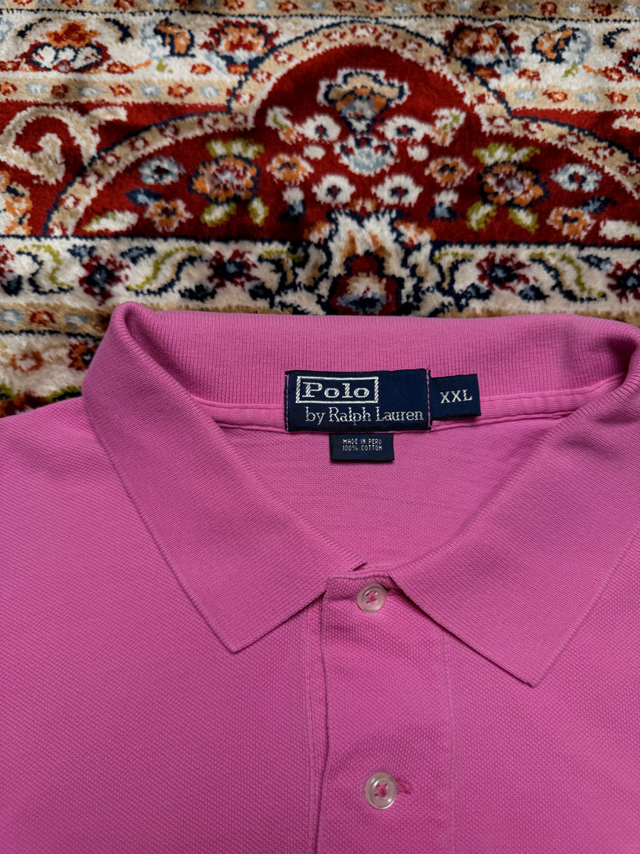 Polo by Ralph Lauren Pink Cotton Polo Shirt - XXL