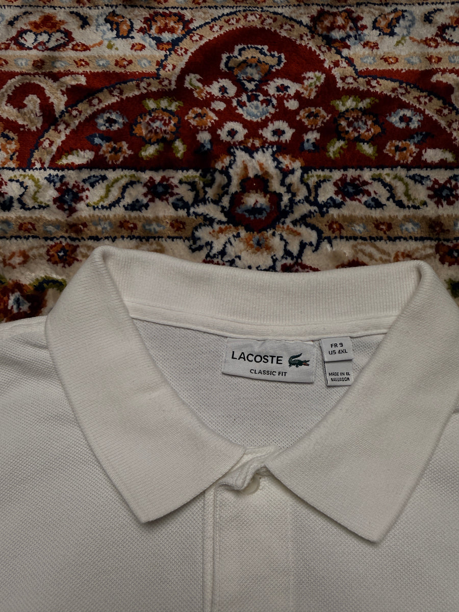 Lacoste White Classic Fit Polo Shirt - 4XL