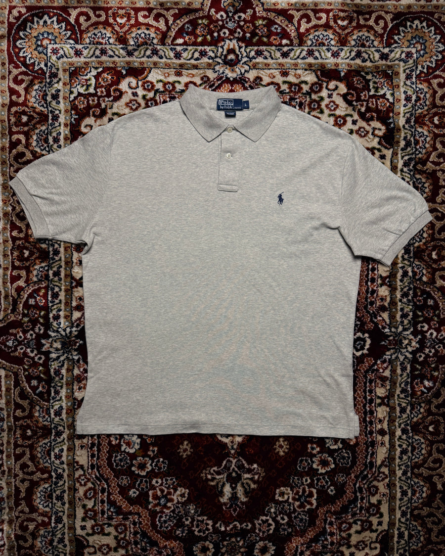 Polo by Ralph Lauren Brownish Grey Cotton Polo Shirt - L