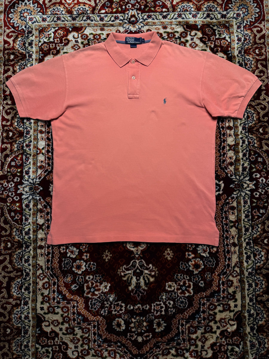 Polo by Ralph Lauren Salmon Pink Cotton Polo Shirt - L