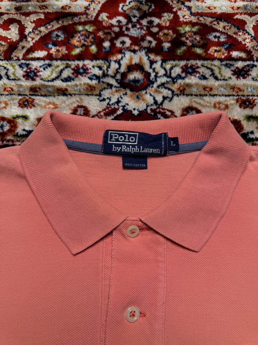 Polo by Ralph Lauren Salmon Pink Cotton Polo Shirt - L