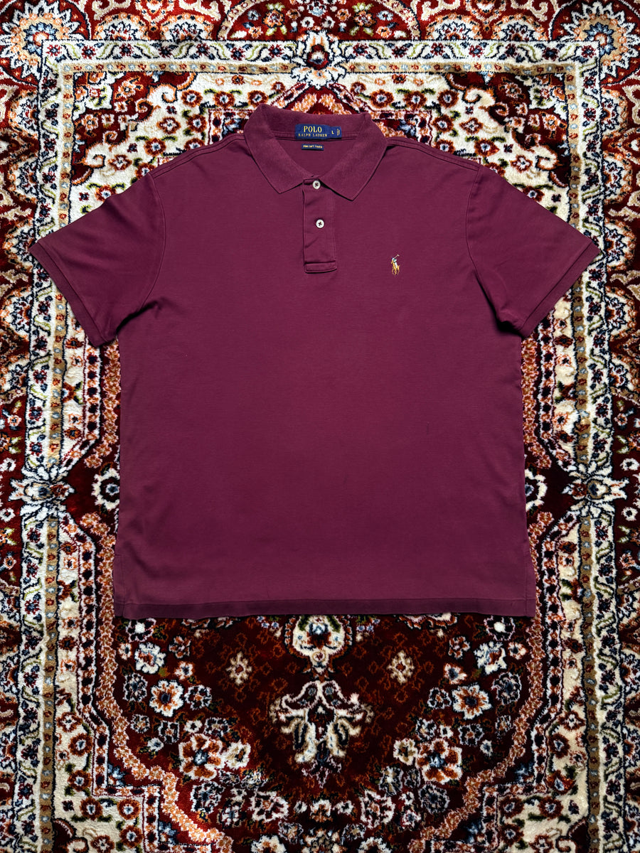Polo Ralph Lauren Maroon Pima Soft Touch Polo Shirt - L