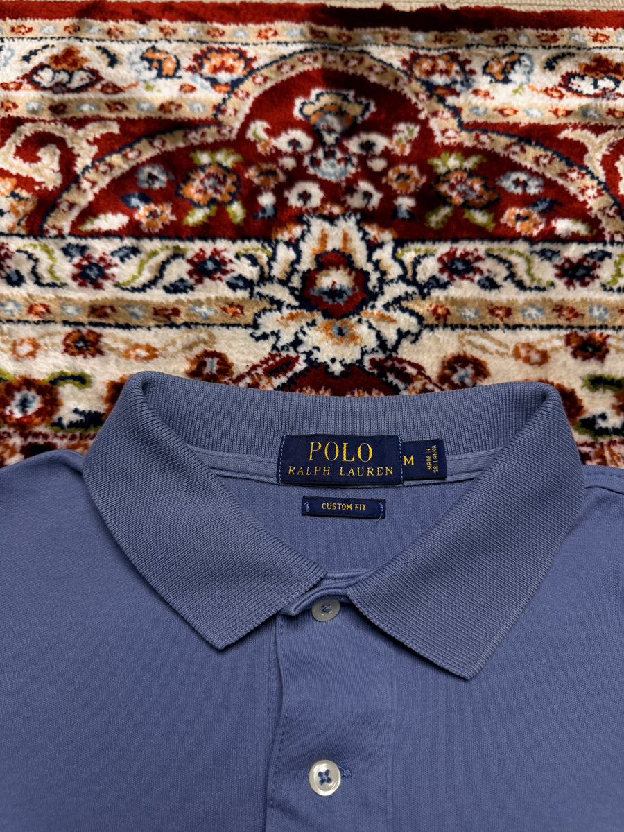 Polo Ralph Lauren Greyish Blue Custom Fit Polo Shirt - M