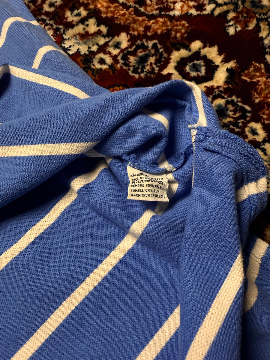 Polo by Ralph Lauren Stripe Blue & White Polo Shirt - M