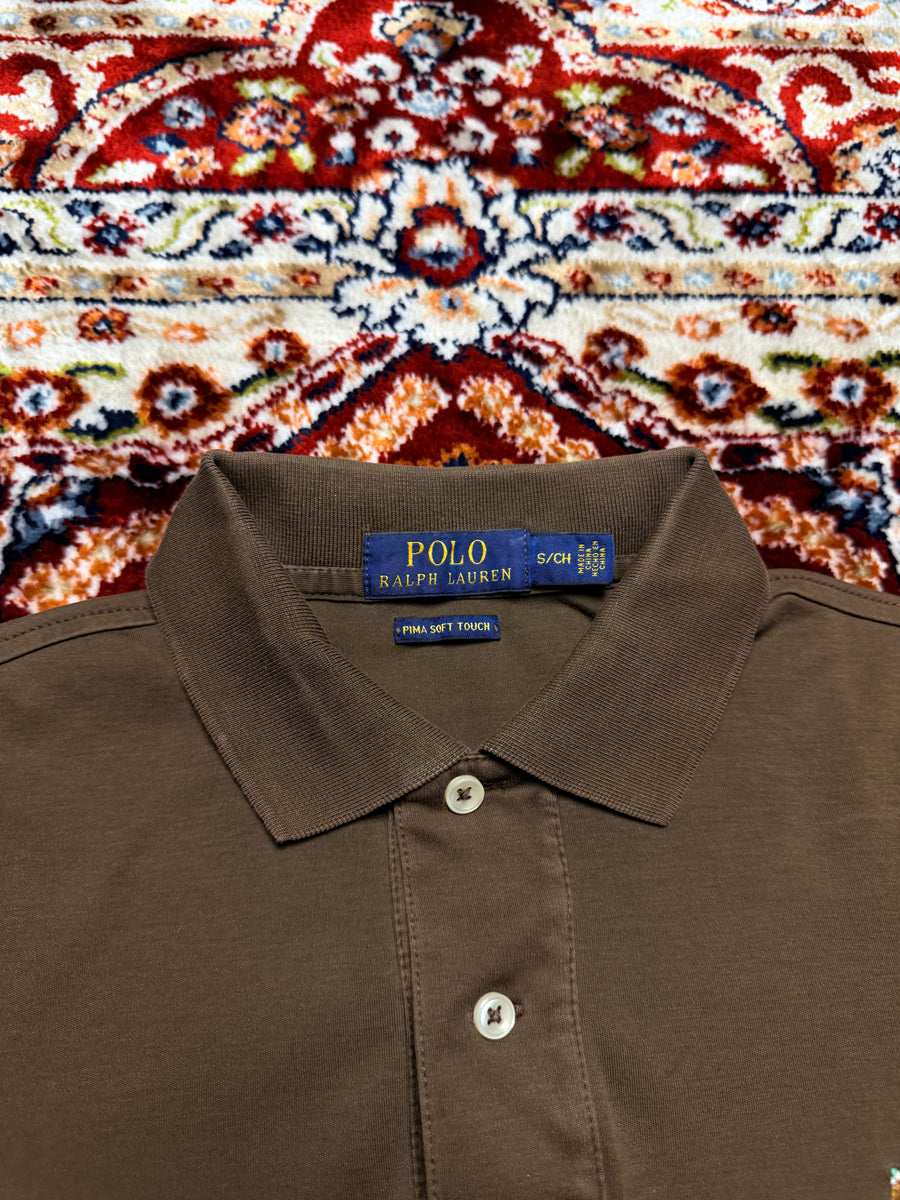 Polo Ralph Lauren Brown Pima Soft Touch Polo Shirt - S