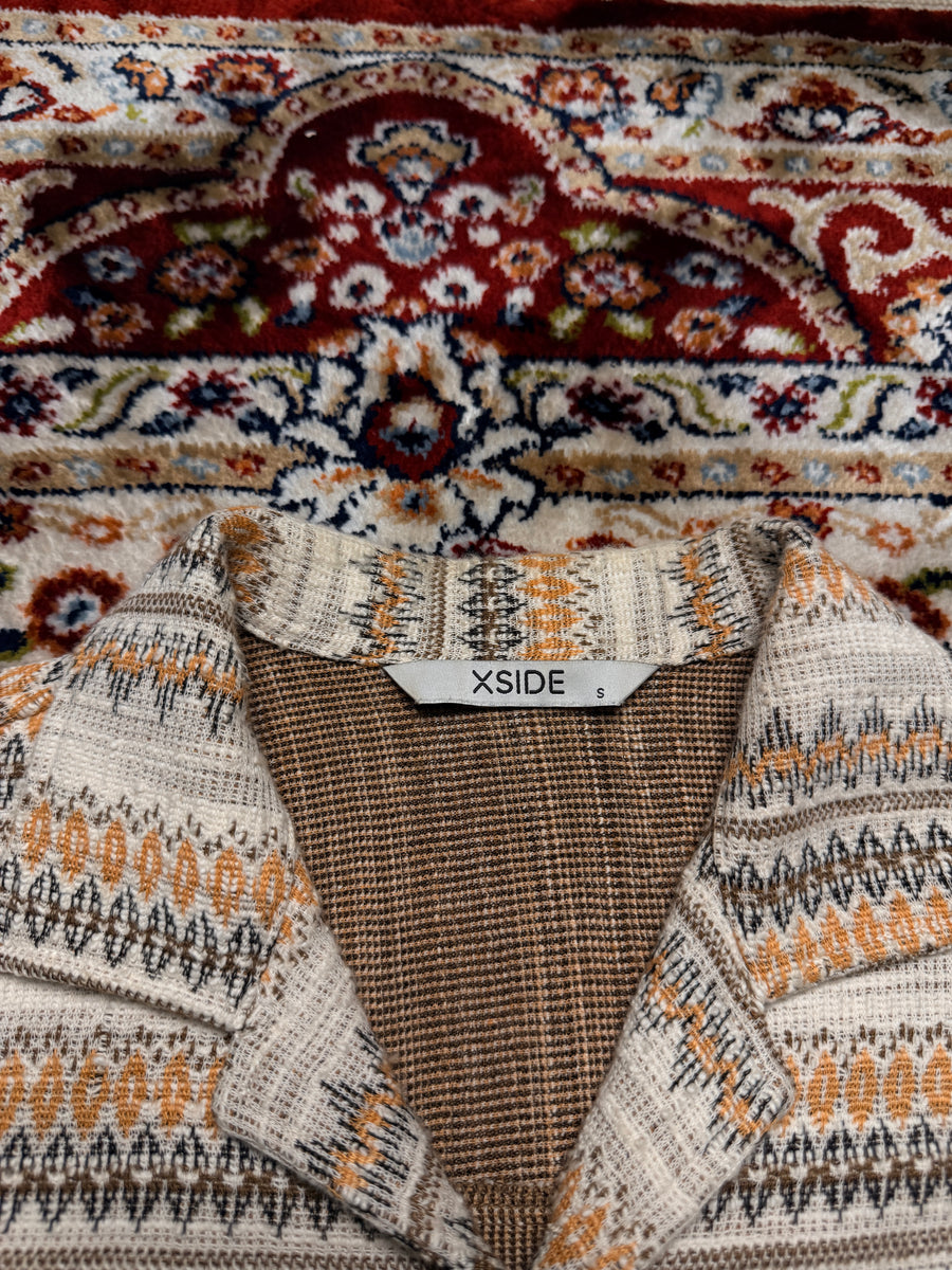 XSIDE Patterned Beige Safari Shirt - S