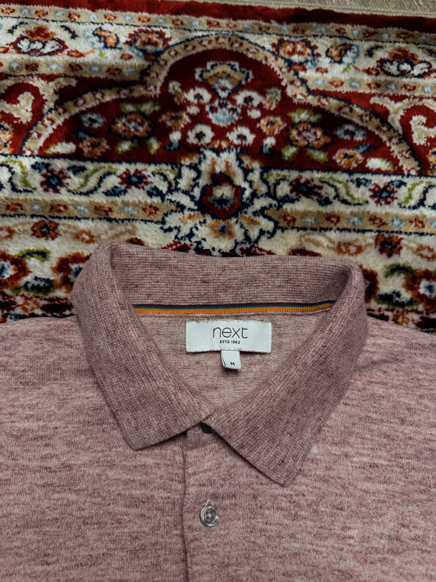 Next Salmon Pink Polo Shirt - M