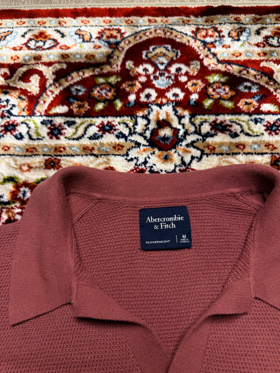 Abercrombie & Fitch Salmon Featherweight Polo Shirt - M