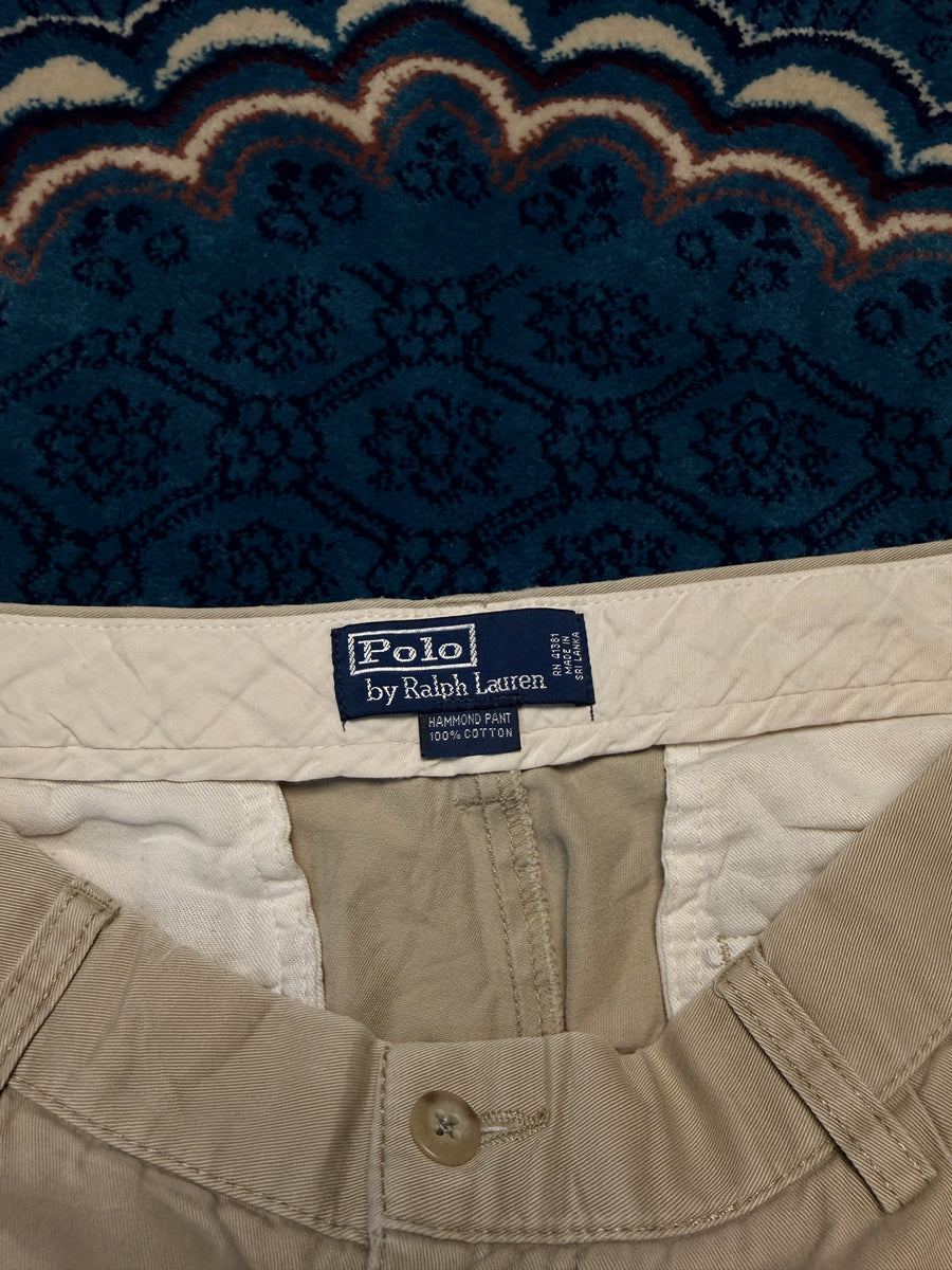 Polo by Ralph Lauren Beige Cotton Pants Distressed - 33