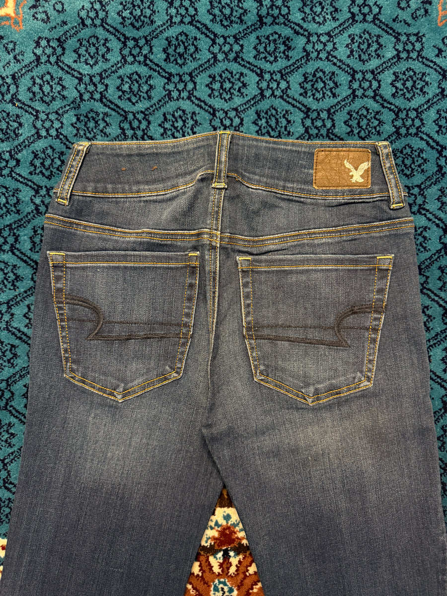 American Eagle Blue Flared Super Super Stretch Jeans - 4