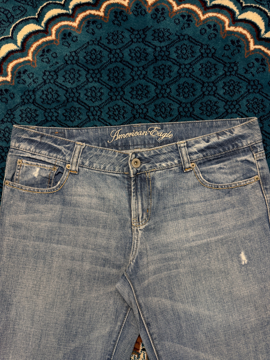 American Eagle Blue Flared Jeans - 36