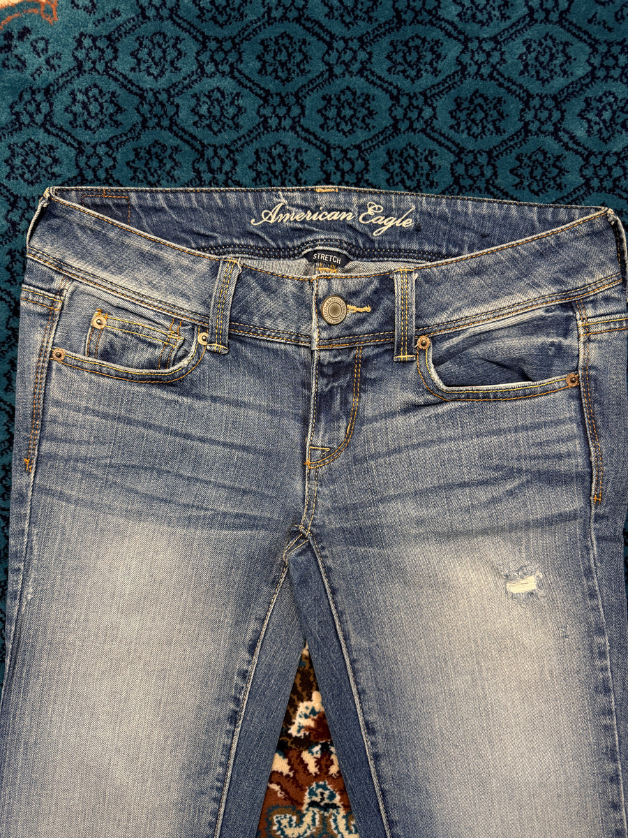 American Eagle Blue Slim Boot Stretch Jeans - 4