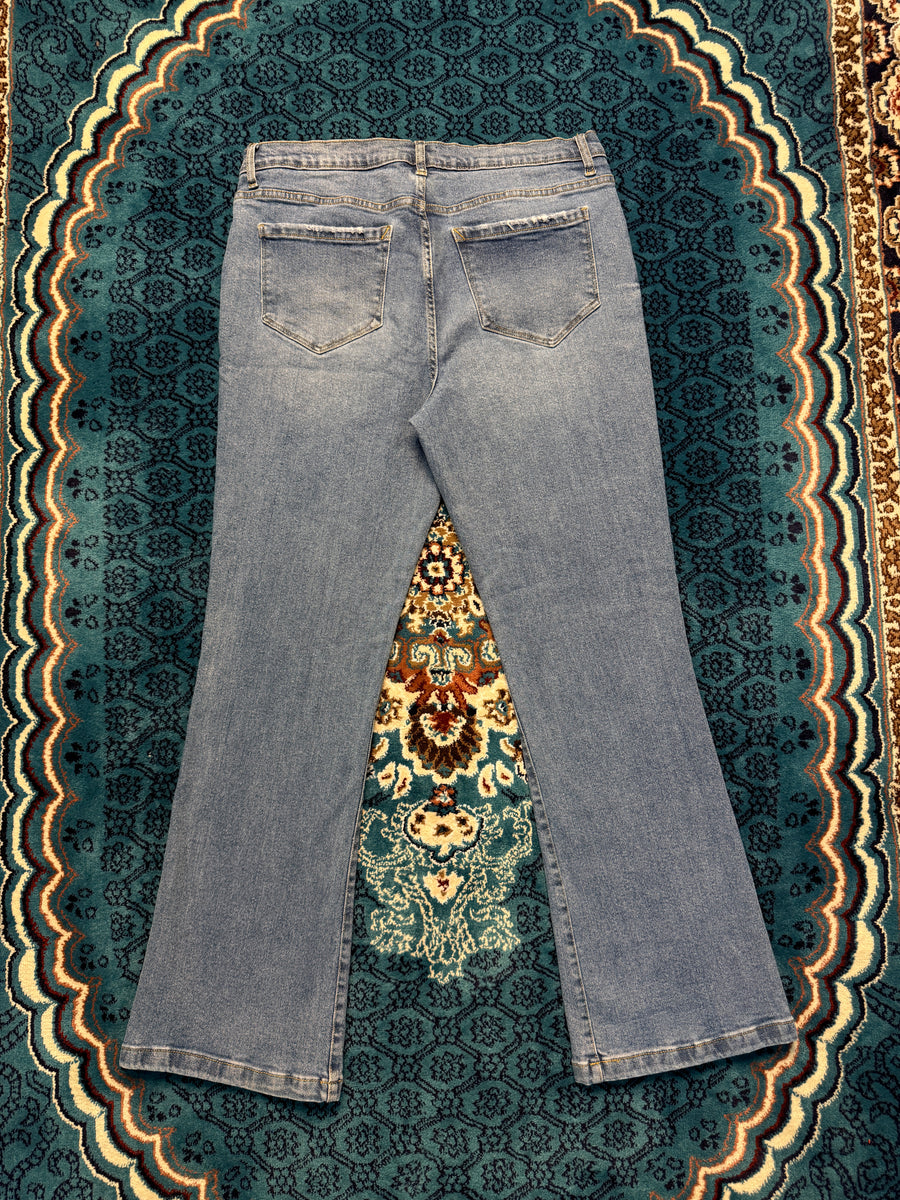 Kensie Jeans Blue High Rise Bootcut Jeans - 32