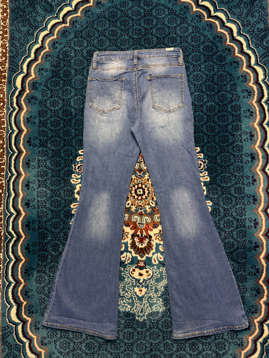 Almost Famous Blue Flared Jeans - 5