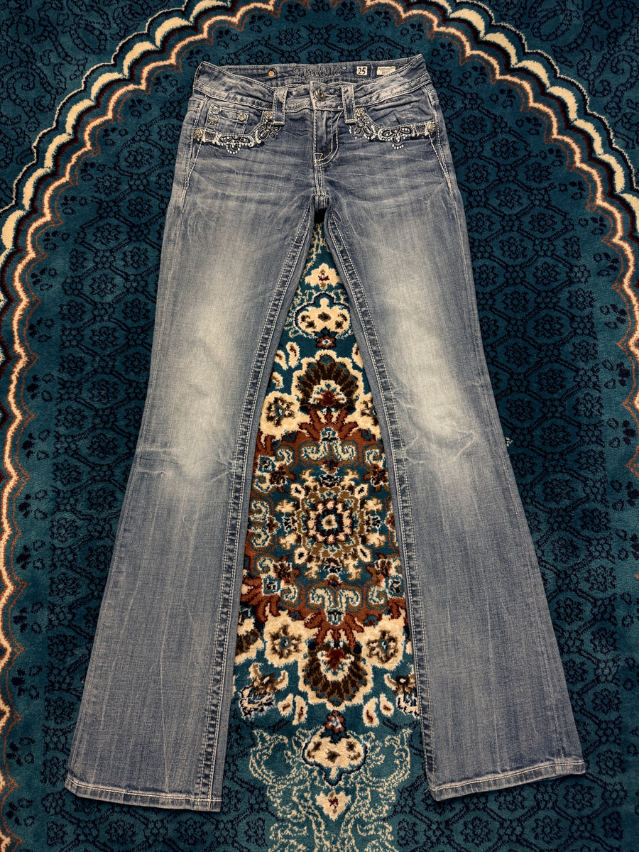Miss Me Blue Signature Rise Bootcut Jeans - 25