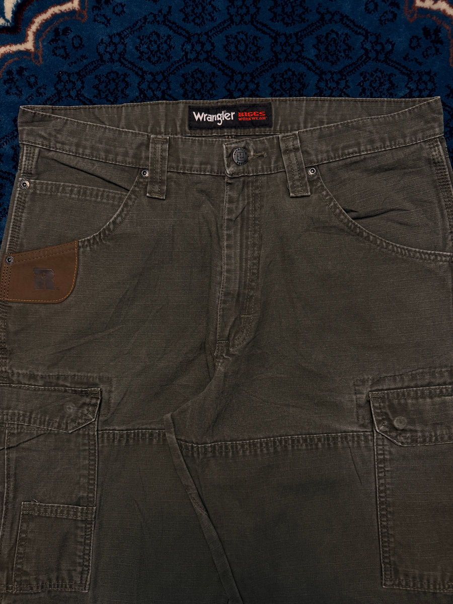 Wrangler Army Green Riggs Workwear Jeans - 32