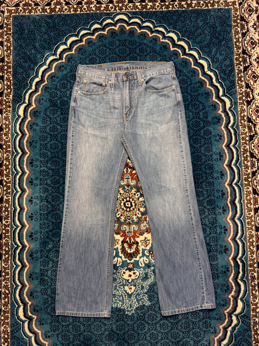 Levi's Blue 527 Slim Bootcut Jeans Washed - 34