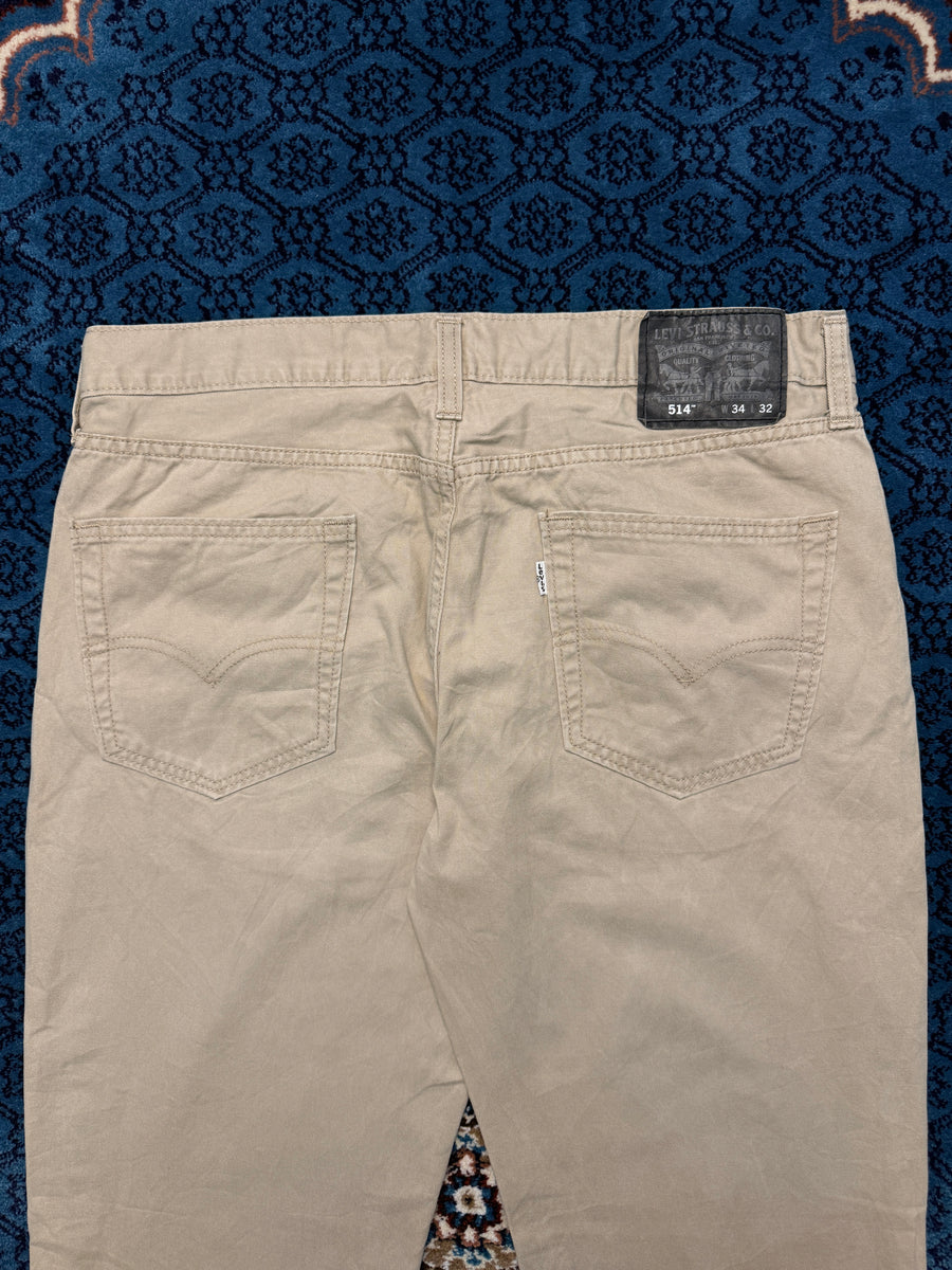 Levi's Brown 514 Low Rise Straight Fit Jeans - 34