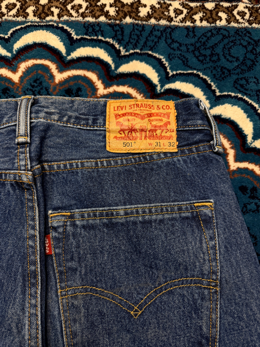 Levi's Blue 501 The Original Straight Fit Jeans - 31