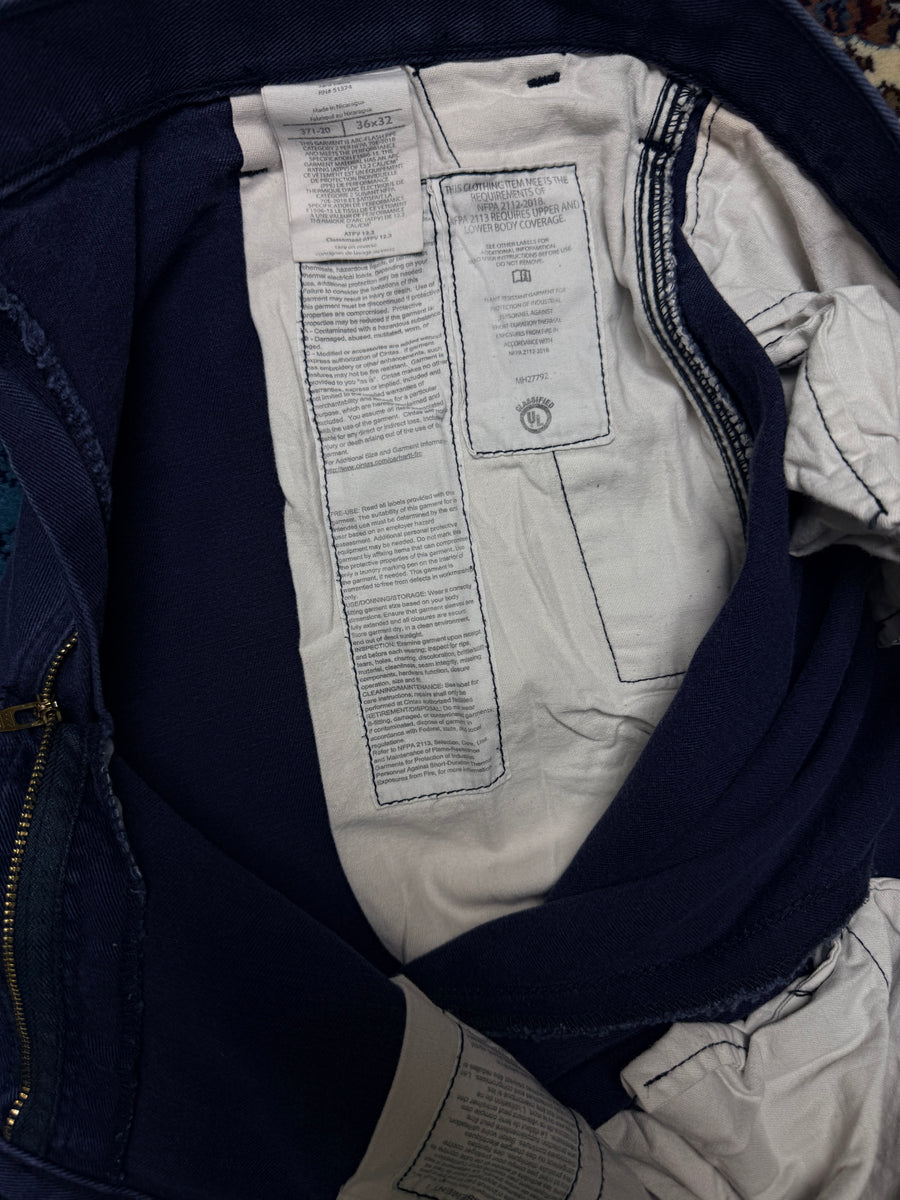 Carhartt Navy Blue Cotton Pants - 36