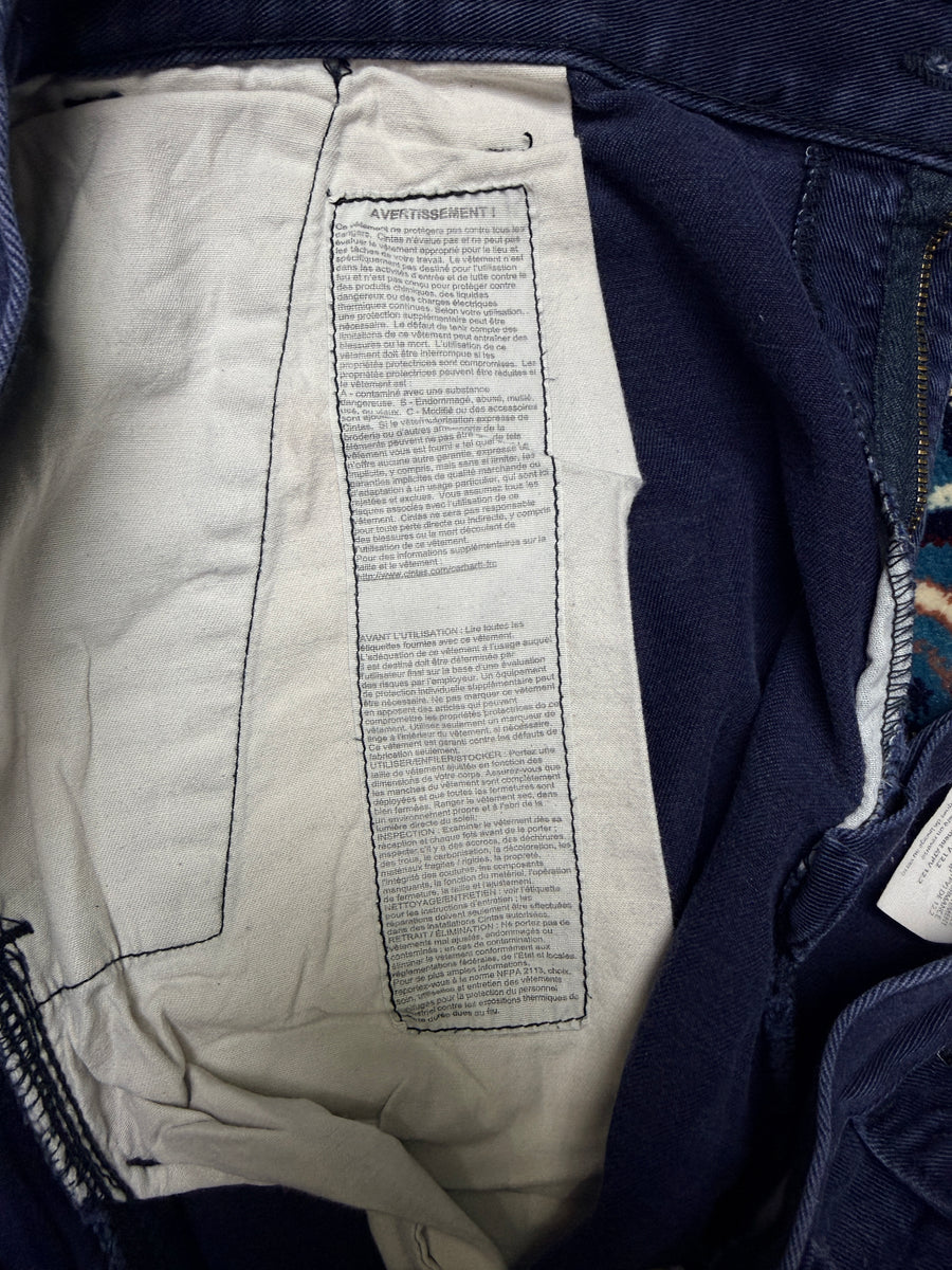 Carhartt Navy Blue Cotton Pants - 36