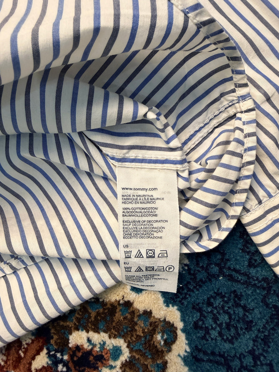 Tommy Hilfiger Stripe Blue Shirt - L
