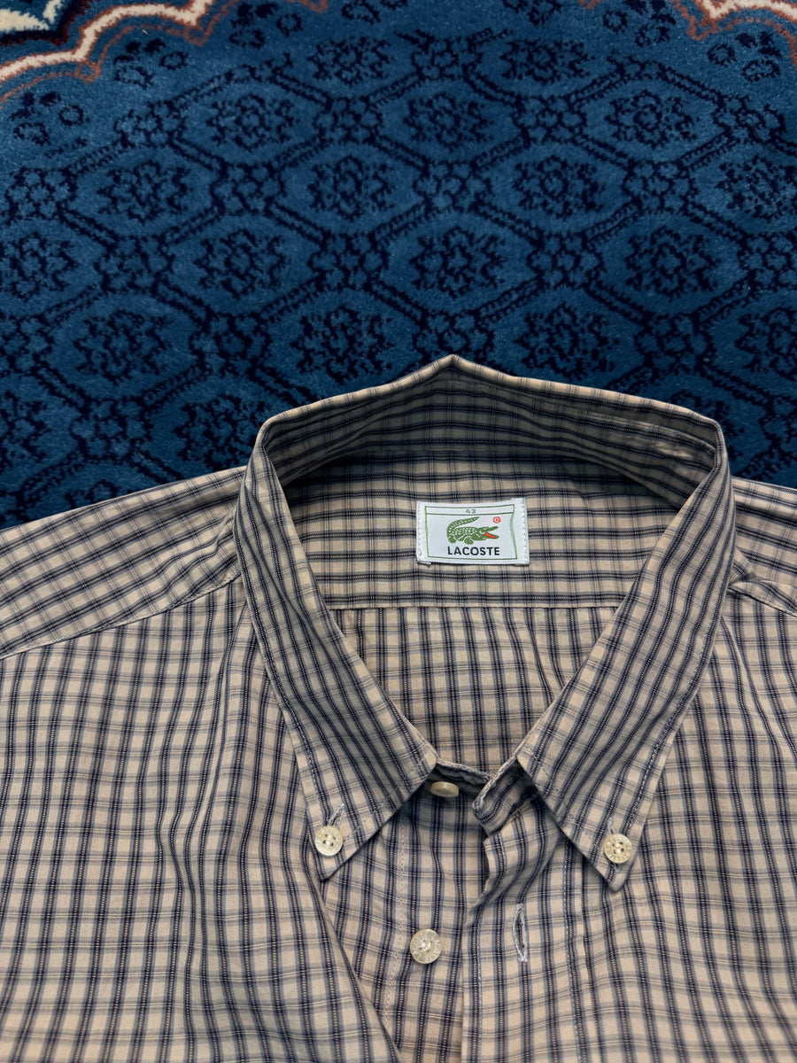 Lacoste Check Brown Shirt - 43