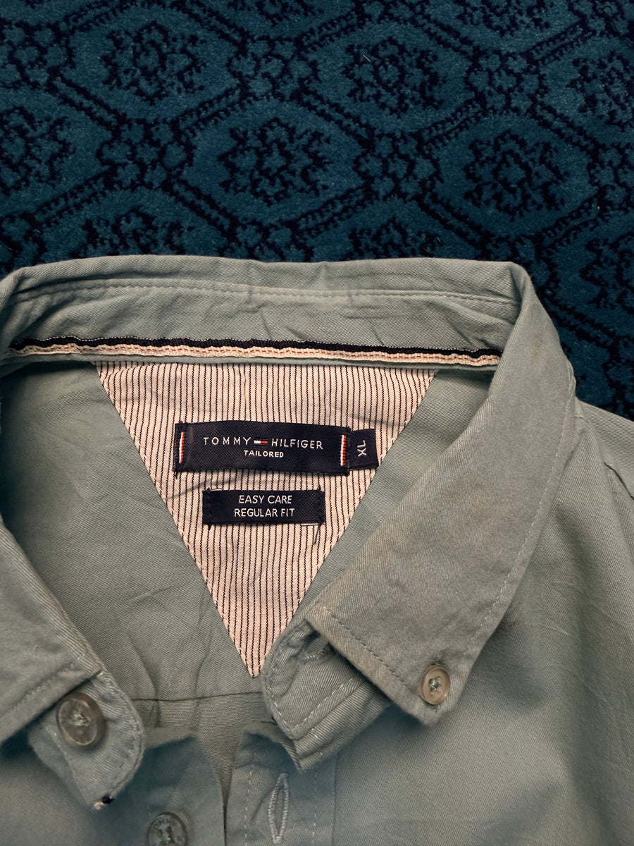 Tommy Hilfiger Sea Green Regular Fit Shirt - XL