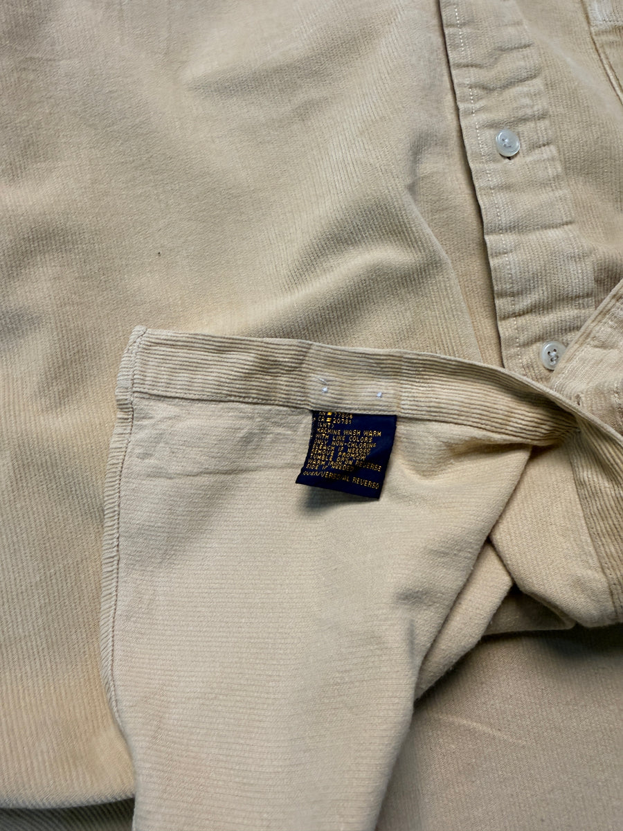 Tommy Hilfiger Golf Vintage Courdroy Beige Shirt - M