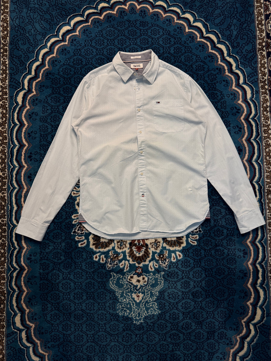 Hilfiger Denim Patterned Sky Blue Shirt - M