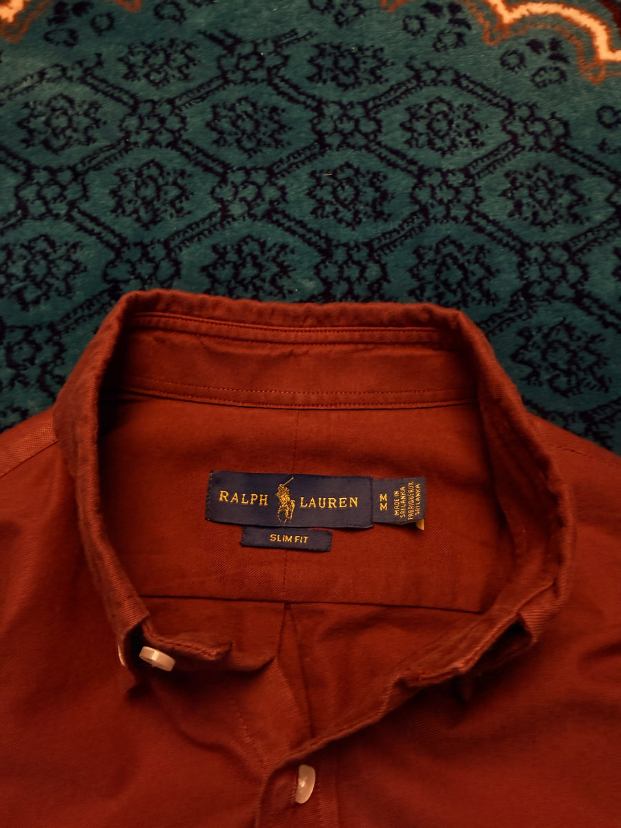 Ralph Lauren Maroon Slim Fit Shirt - M