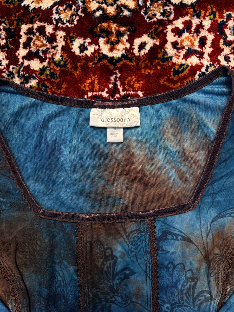 Dressbarn Blue Silk Blouse - M