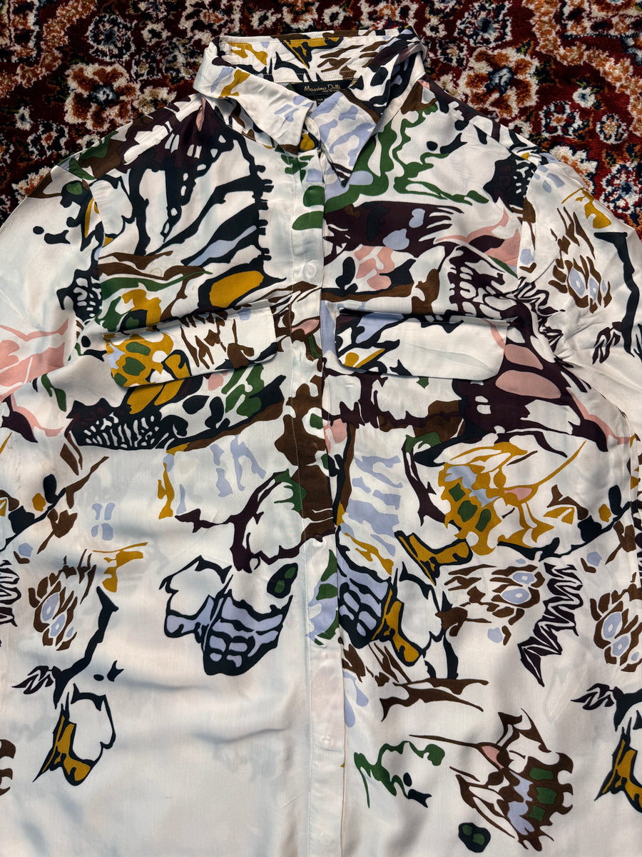 Masimmo Dutti White Silk Top - 8