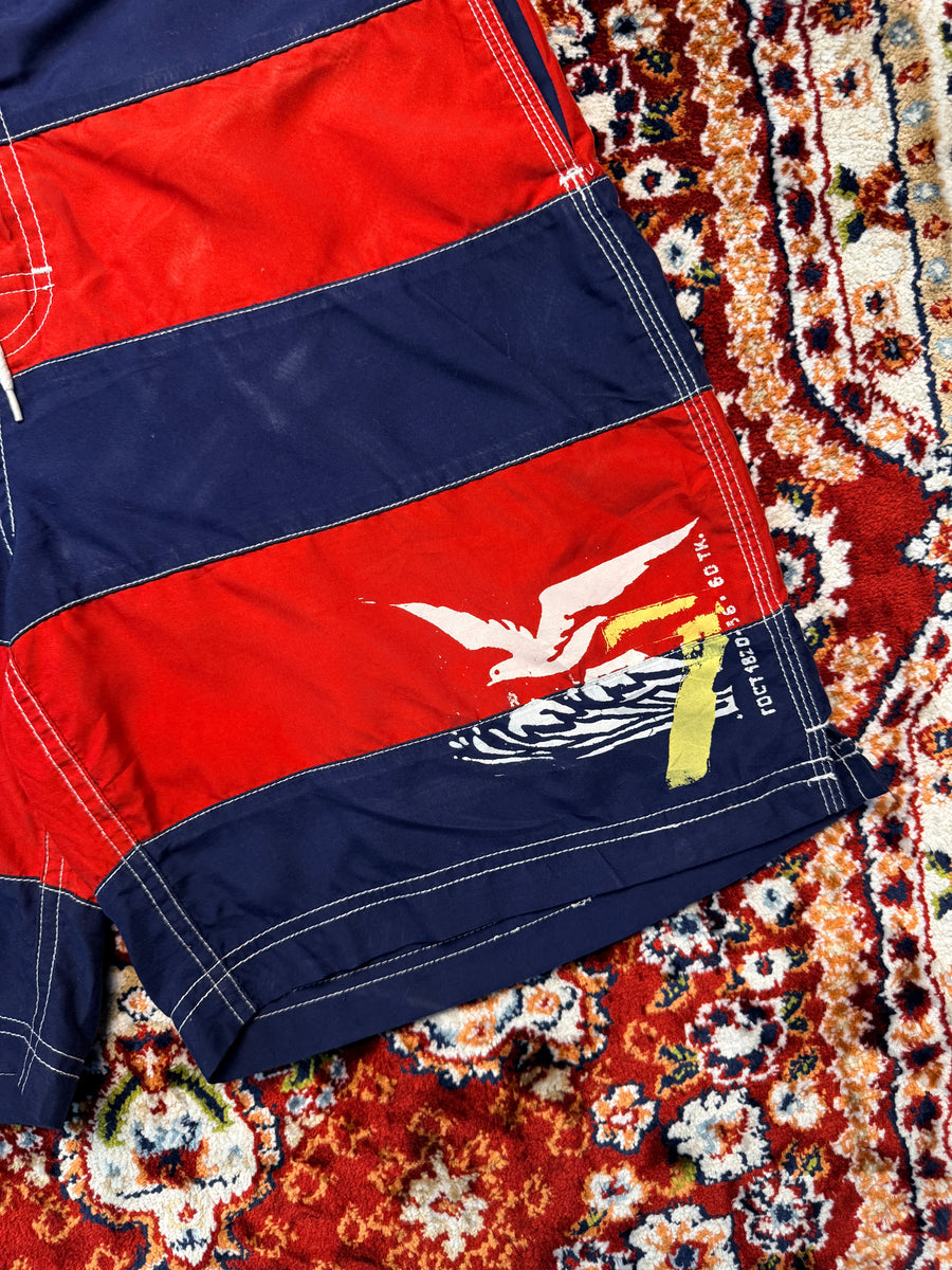 Polo by Ralph Lauren Blue & Red Swim Shorts - L